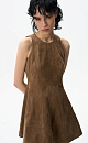 Mini suede Dress - BRUSNIKA. Women clothes