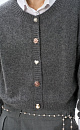 Fox-fur buttoned cardigan - BRUSNIKA. Women clothes