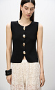 Knitted vest with accent buttons - BRUSNIKA. Women clothes