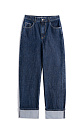 Straight-leg jeans with cuffs - BRUSNIKA. Women clothes