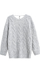 Knitted jumper with open back and braids - BRUSNIKA. Women clothes