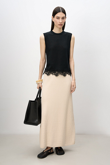 Knitted maxi skirt - BRUSNIKA Women Clothes