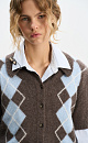 cardigan with an argyle pattern - BRUSNIKA. Women clothes
