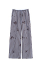 Striped trousers with embroidery - BRUSNIKA. Women clothes