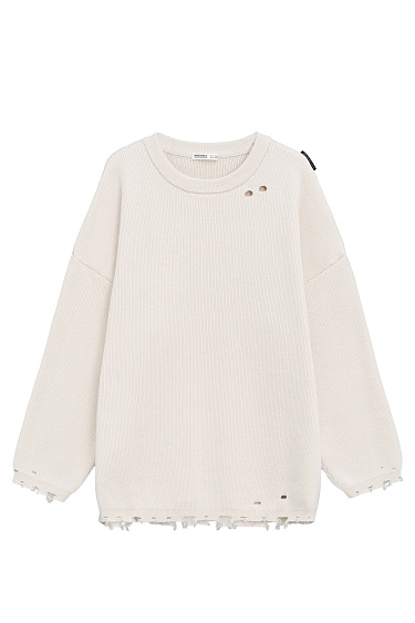 Raw edge jumper - BRUSNIKA Women Clothes