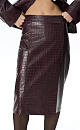 Textured faux leather midi skirt - BRUSNIKA. Women clothes