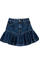 Mini denim skirt with heart-shaped pockets - BRUSNIKA. Women clothes
