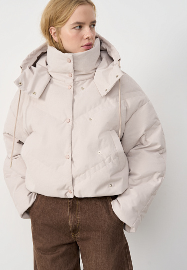 Down jacket with a stand-up collar - BRUSNIKA Women Clothes