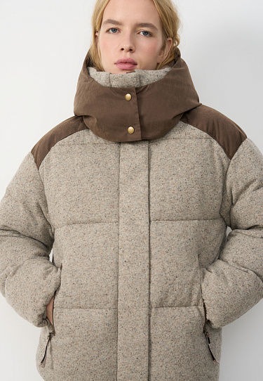 Knitted down jacket with hood - BRUSNIKA Women Clothes