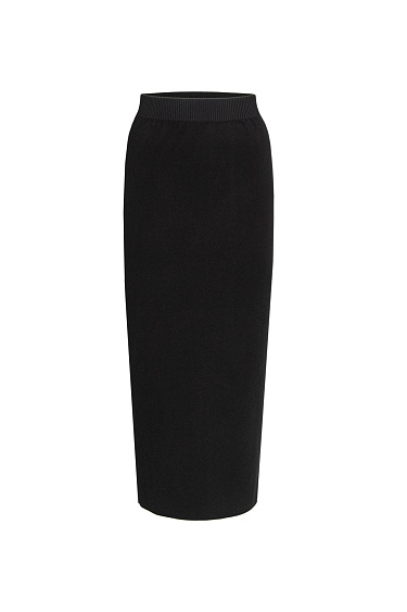 Knitted skirt with back slit - BRUSNIKA Women Clothes