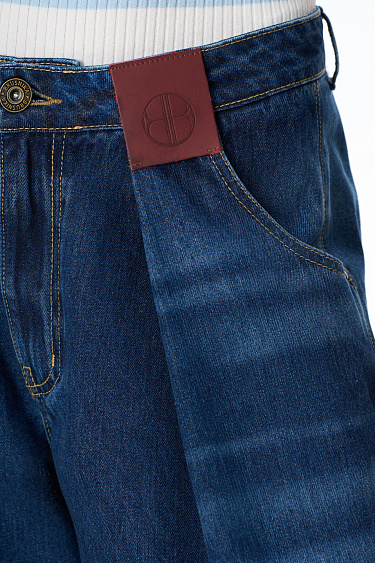 Wide jeans with pleats - BRUSNIKA Women Clothes