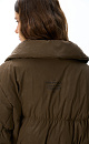 Voluminous down jacket with suede effect - BRUSNIKA. Women clothes