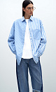 Two-tone oversized shirt - BRUSNIKA. Women clothes