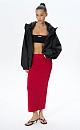 Knitted skirt with back slit - BRUSNIKA. Women clothes