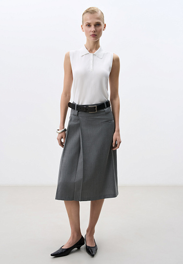 Top with a polo collar - BRUSNIKA Women Clothes