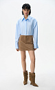 Mini skirt with suede trim - BRUSNIKA. Women clothes