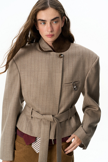 striped wool jacket - BRUSNIKA Women Clothes