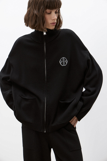 Cashmere and wool sports bomber jacket - BRUSNIKA Women Clothes