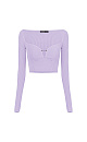 Cut-out top with decorative pin - BRUSNIKA. Women clothes