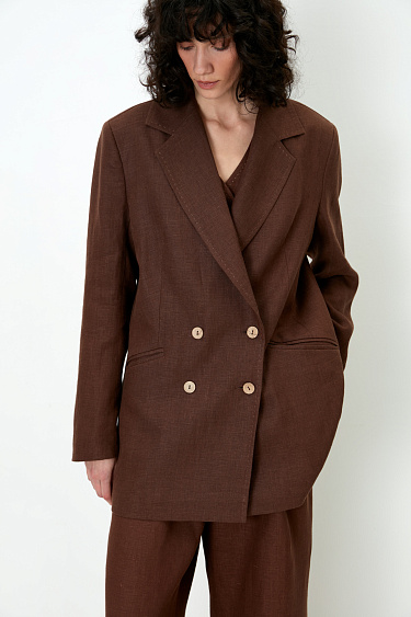 Classic linen jacket - BRUSNIKA Women Clothes