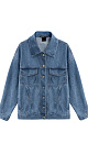 Denim jacket with fur collar and vest - BRUSNIKA. Women clothes