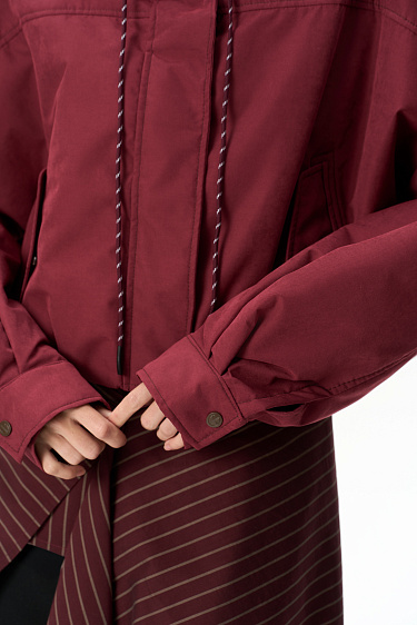 Short bomber jacket with a stand collar - BRUSNIKA Women Clothes