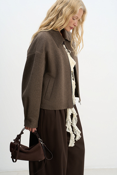 Wool zip-up jacket - BRUSNIKA Women Clothes