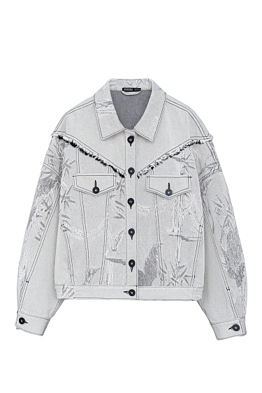 Printed denim jacket - BRUSNIKA Women Clothes