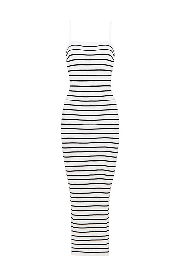 Rib-knit bodycon dress - BRUSNIKA Women Clothes