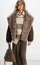Down jacket with a fur collar - BRUSNIKA. Women clothes