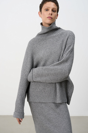 Ribbed cashmere and wool jumper - BRUSNIKA Women Clothes