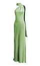 Satin dress with a scarf - BRUSNIKA. Women clothes