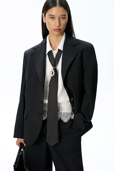 Single-breasted wool jacket - BRUSNIKA Women Clothes