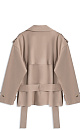 Double‑breasted short trench coat - BRUSNIKA. Women clothes