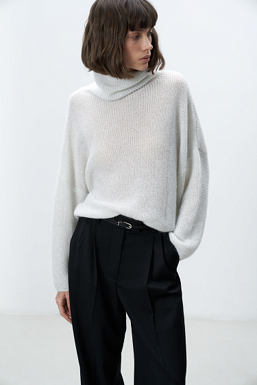 Short mohair jumper with lurex - BRUSNIKA Women Clothes