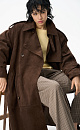 Double-breasted suede trench coat - BRUSNIKA. Women clothes