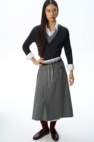 V‑neck longsleeve - BRUSNIKA Women Clothes