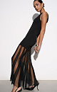 Dress with a transparent pleated skirt - BRUSNIKA. Women clothes