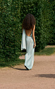 Satin dress with a scarf - BRUSNIKA. Women clothes