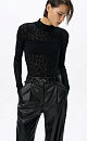 Merino wool turtleneck with animal print - BRUSNIKA. Women clothes