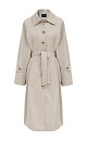 Oversized trench coat with zippered side slits - BRUSNIKA. Women clothes