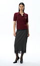Striped skirt with lace - BRUSNIKA. Women clothes