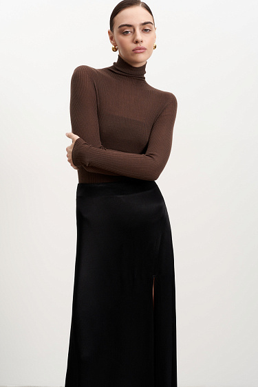 knitted turtleneck made of merino wool - BRUSNIKA Women Clothes