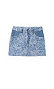 Denim skirt with floral pattern - BRUSNIKA. Women clothes