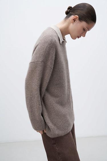 Oversized fox down jumper - BRUSNIKA Women Clothes