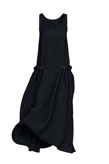 Dress with a drawstring waist - BRUSNIKA Women Clothes