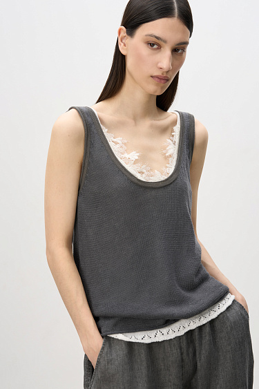 100% linen top - BRUSNIKA Women Clothes