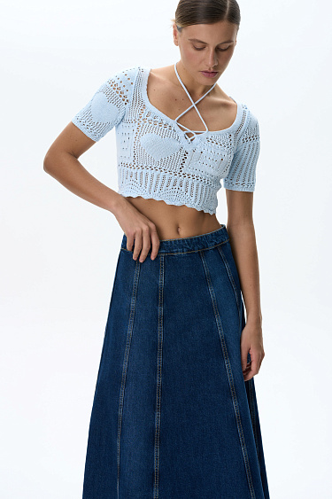 Patchwork top - BRUSNIKA Women Clothes