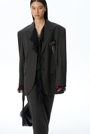 Single-breasted striped jacket - BRUSNIKA Women Clothes