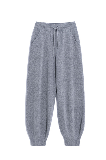 Cashmere and wool banana-fit trousers - BRUSNIKA Women Clothes